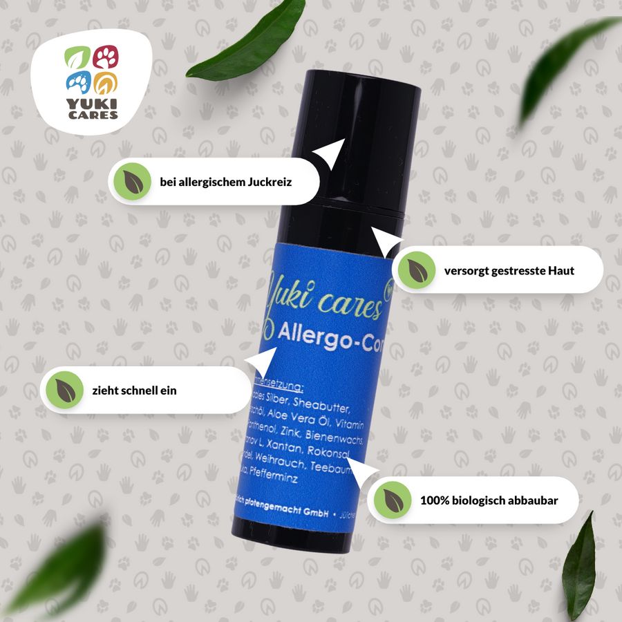 Yuki cares Allergo Control Lotion bei allergischem Juckreiz für Hunde