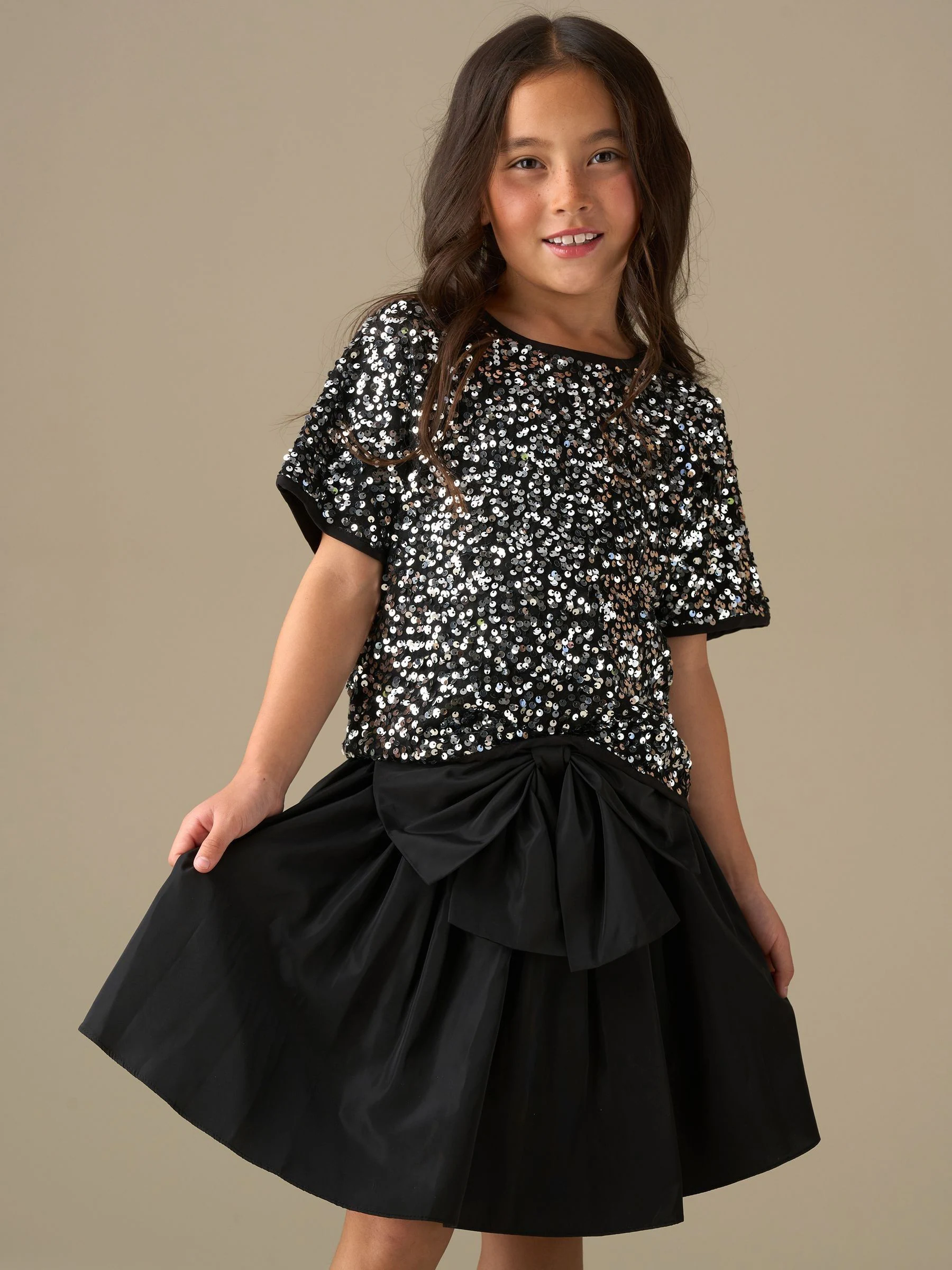 Angel & Rocket Nadia Tafetta Bow Skirt