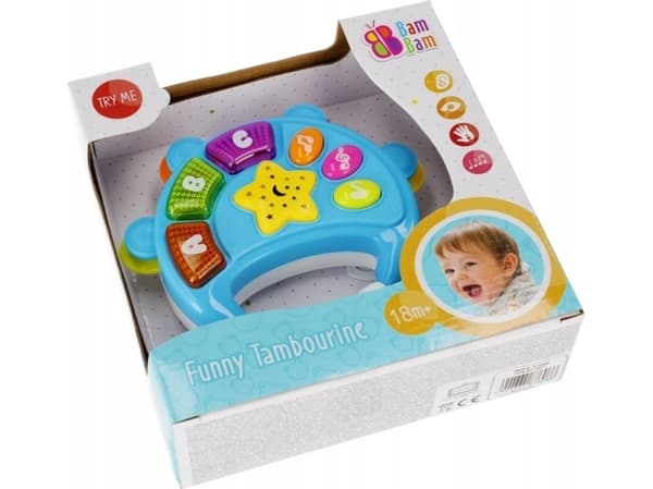 BamBam BAM BAM MUSICAL TAMbourine B/O 16X16X6 MIX2 36/72