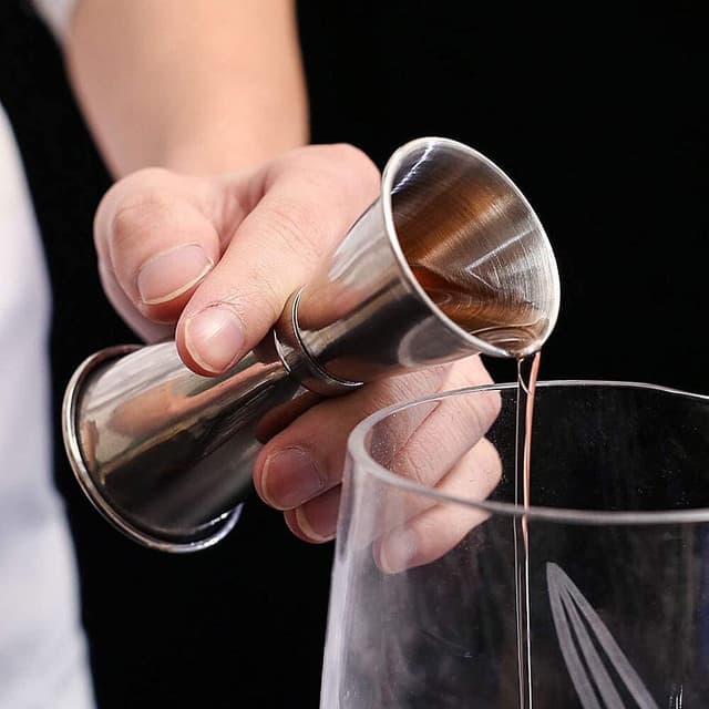 Cocktailsæt Dobbelt shaker 750ml Rustfrit stål Sølv 10 dele