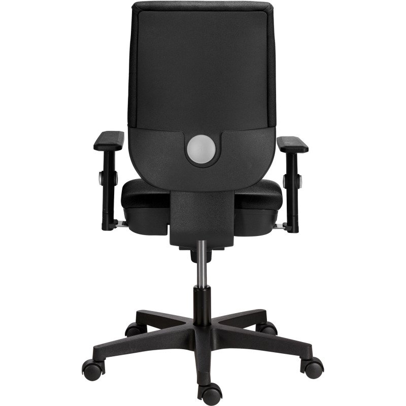 Chaise de bureau NAO tissu - dossier réglable en hauteur - avec ou sans accoudoirs - Mécanisme Synchrone - Pieds noirs