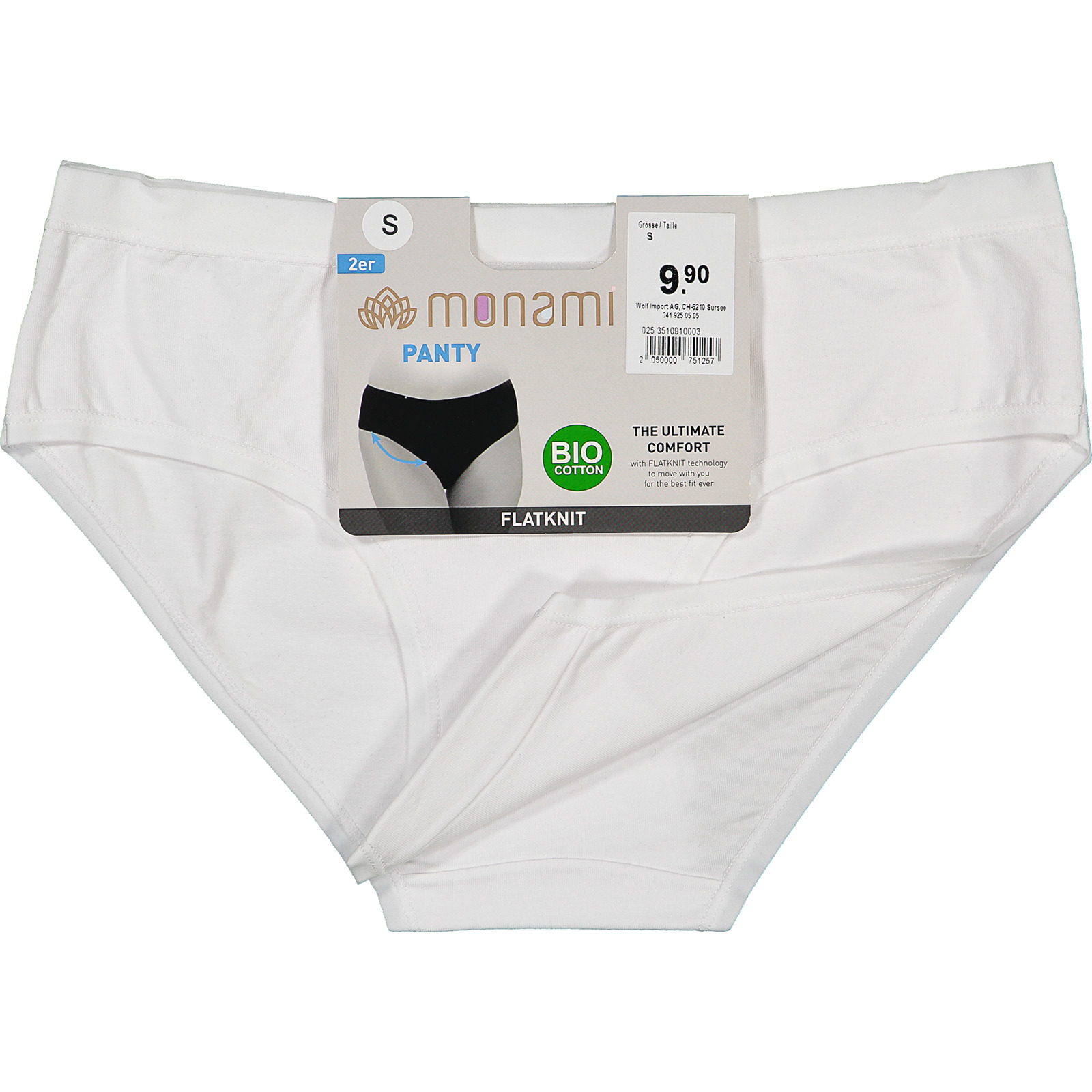 Damen-Panty Flatknit Bio 2er-Pack