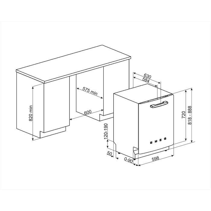 SMEG Einbau-Geschirrspüler STFABBL3