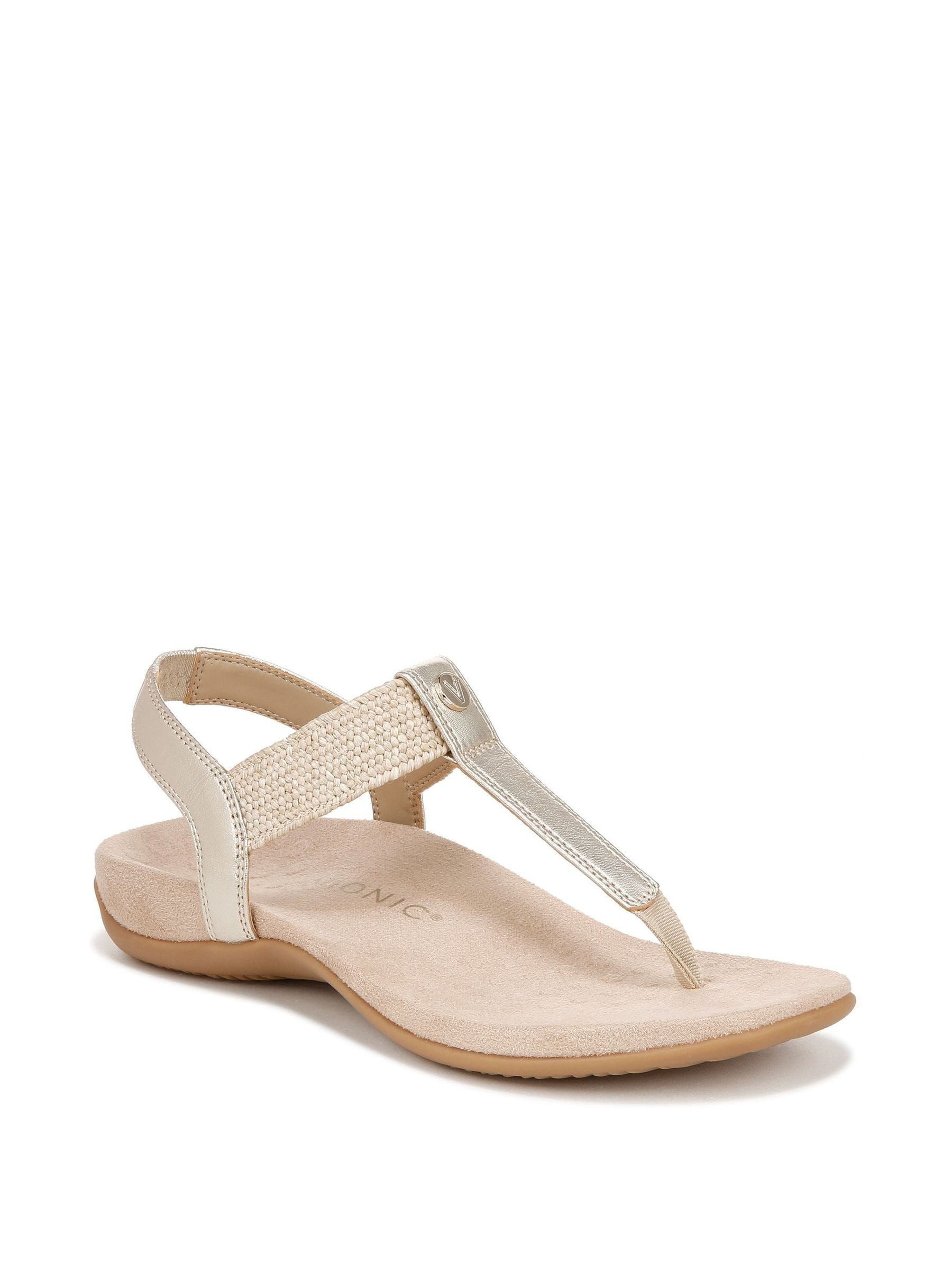 Goud - Vionic Brea Wide Fit Arch Support Toe Post Sandals