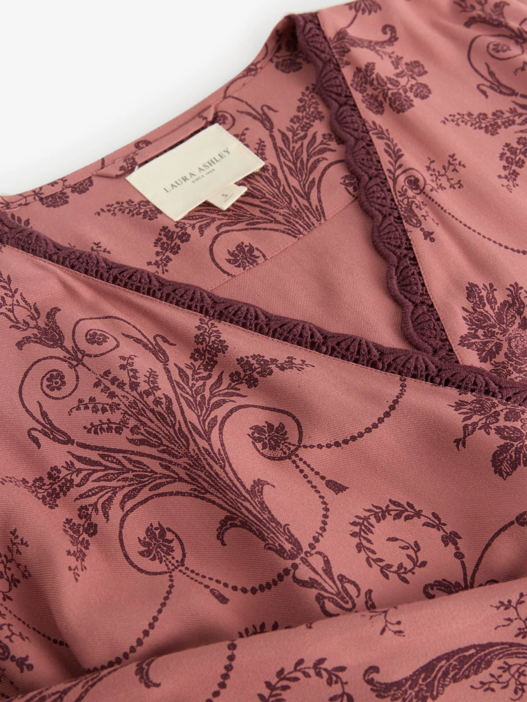 Roze/Bordeaux - Laura Ashley Josette badjas