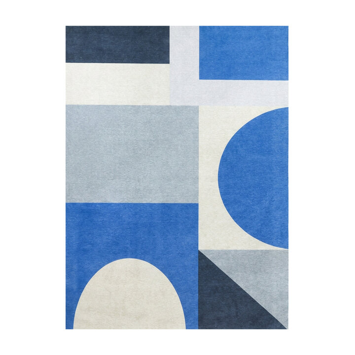 Geometrisch vloerkleed - Swing Shapes Blauw