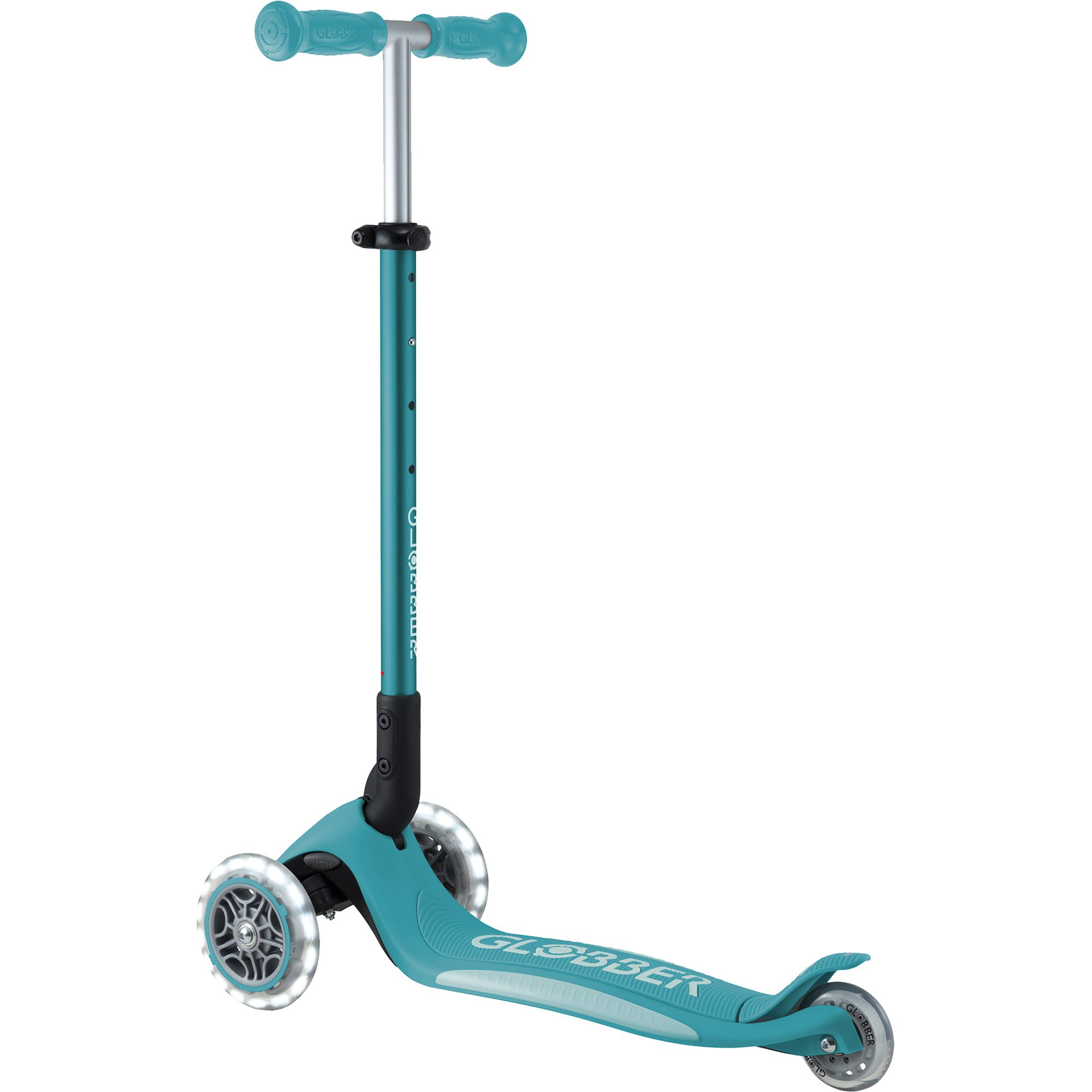 Globber Primo Foldable Lights Plus V2 Scooter Kinder aqua bleu