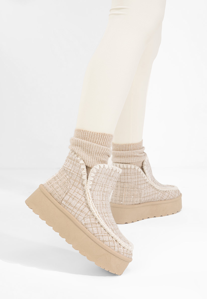 Bottes mocc beige Celestina