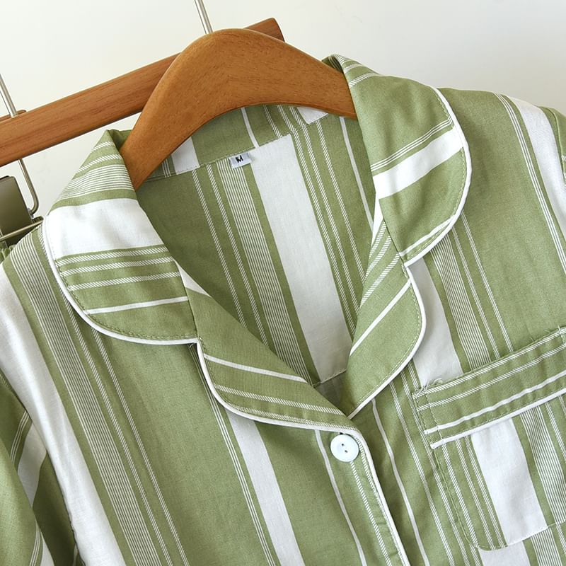 MelMount - Bijpassende gestreepte pyjamaset voor koppels