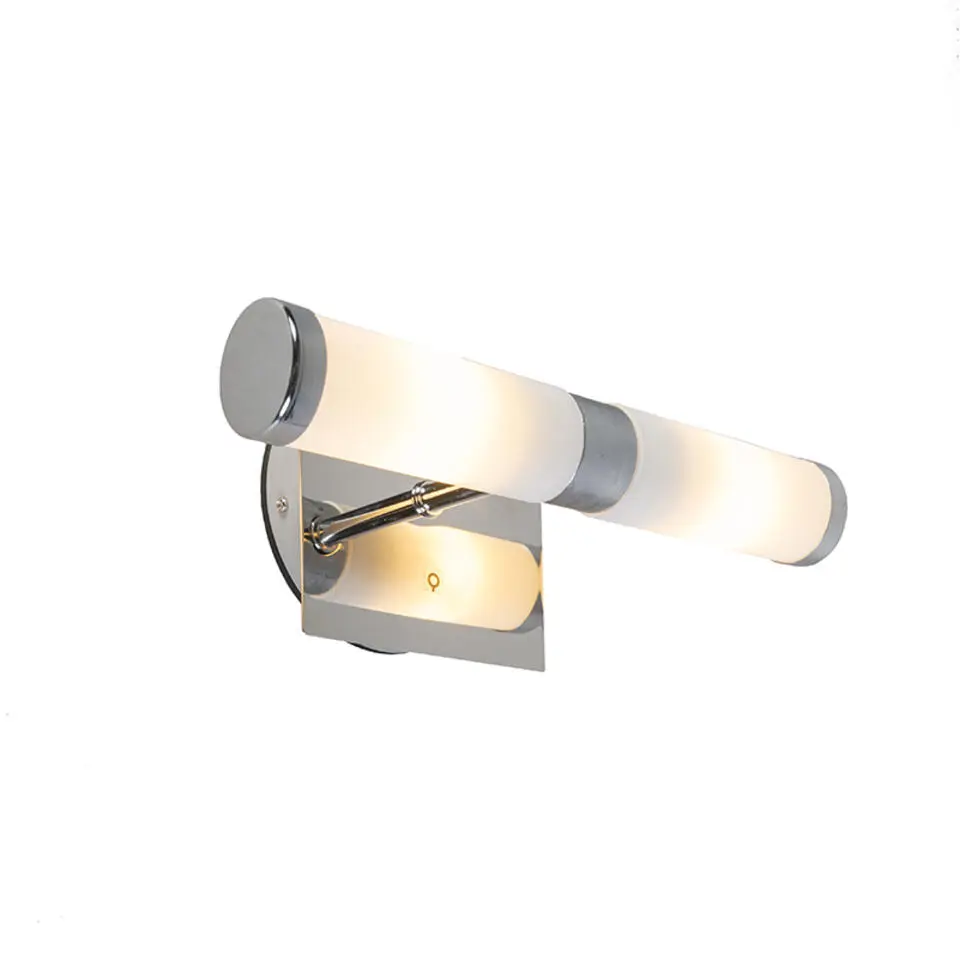 Qazqa wandlampen bath zilverkleurig g9