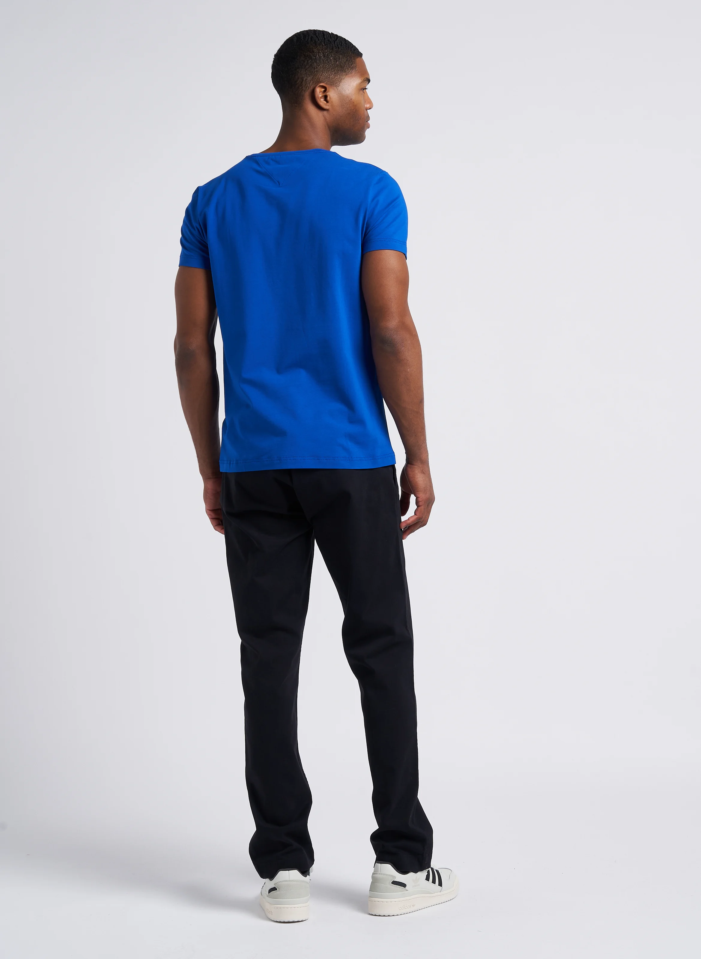 Pantalon slim en coton mélangé | Noir