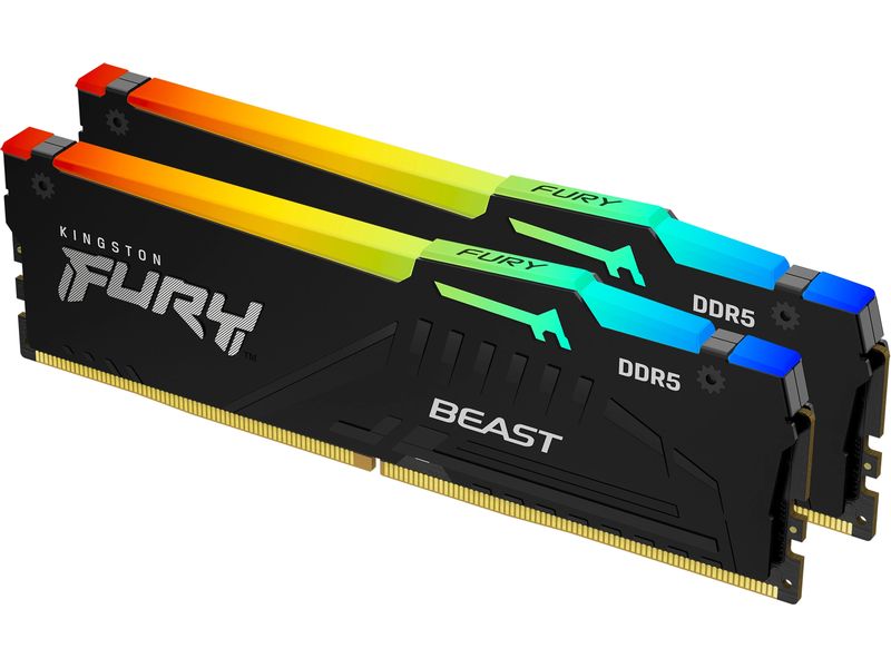Kingston DDR5-RAM FURY Beast RGB EXPO 6000 MHz 2x 16 GB High-Performance Arbeitsspeicher mit RGB-Beleuchtung