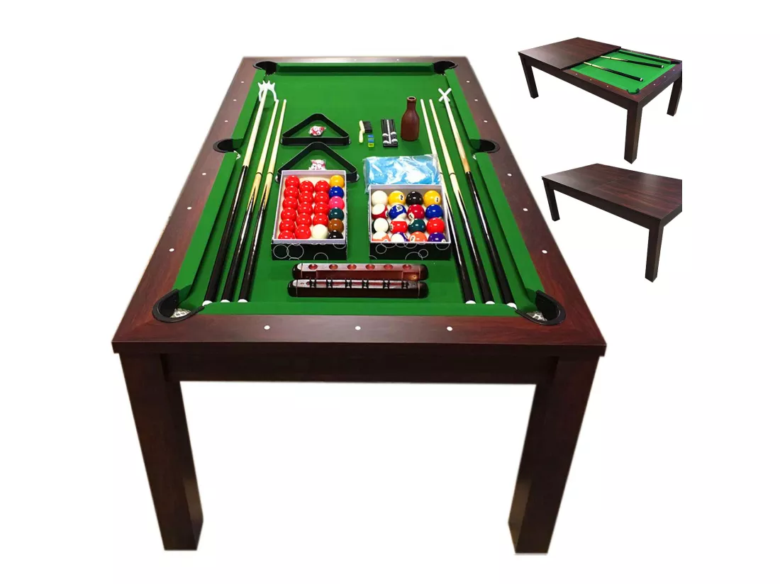 Table de Billard 7 pieds vert convertible en table – Atremis