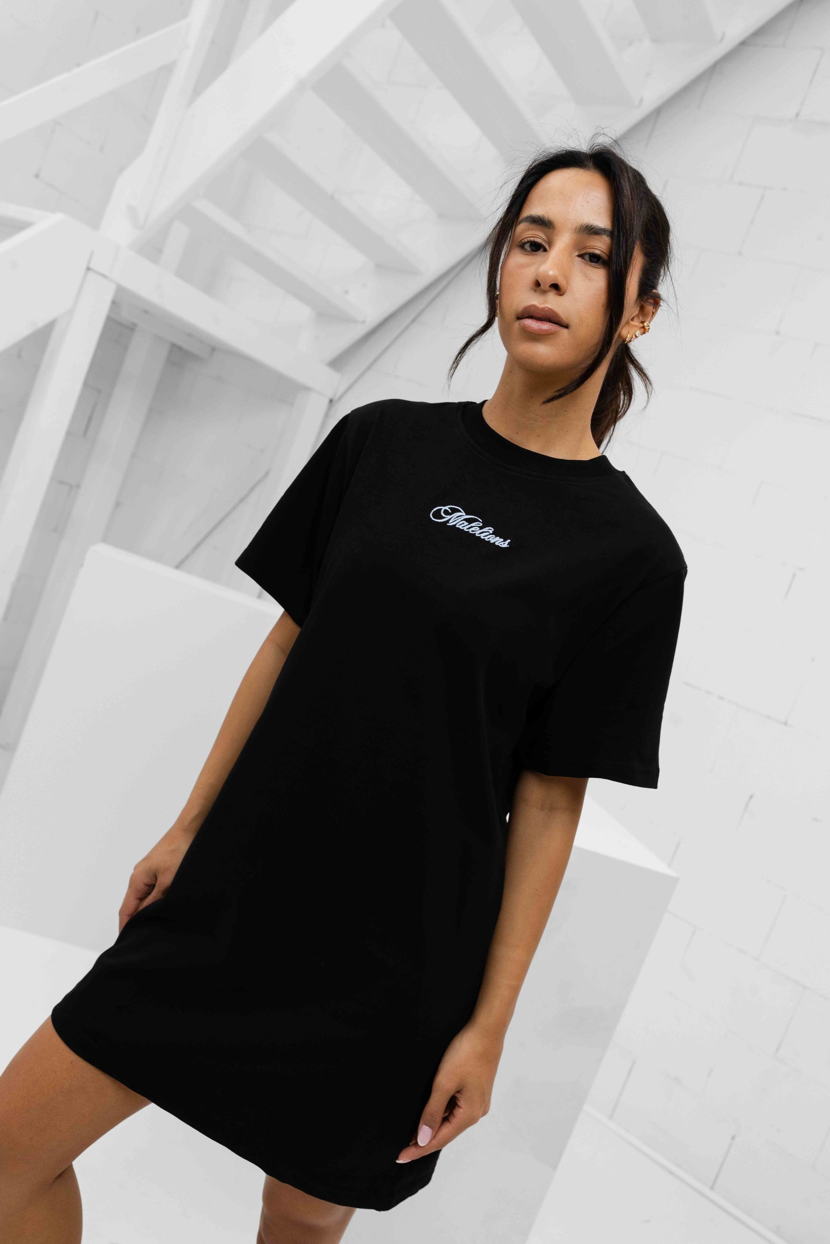 Malelions Kylie T-Shirt Dress Dames Zwart