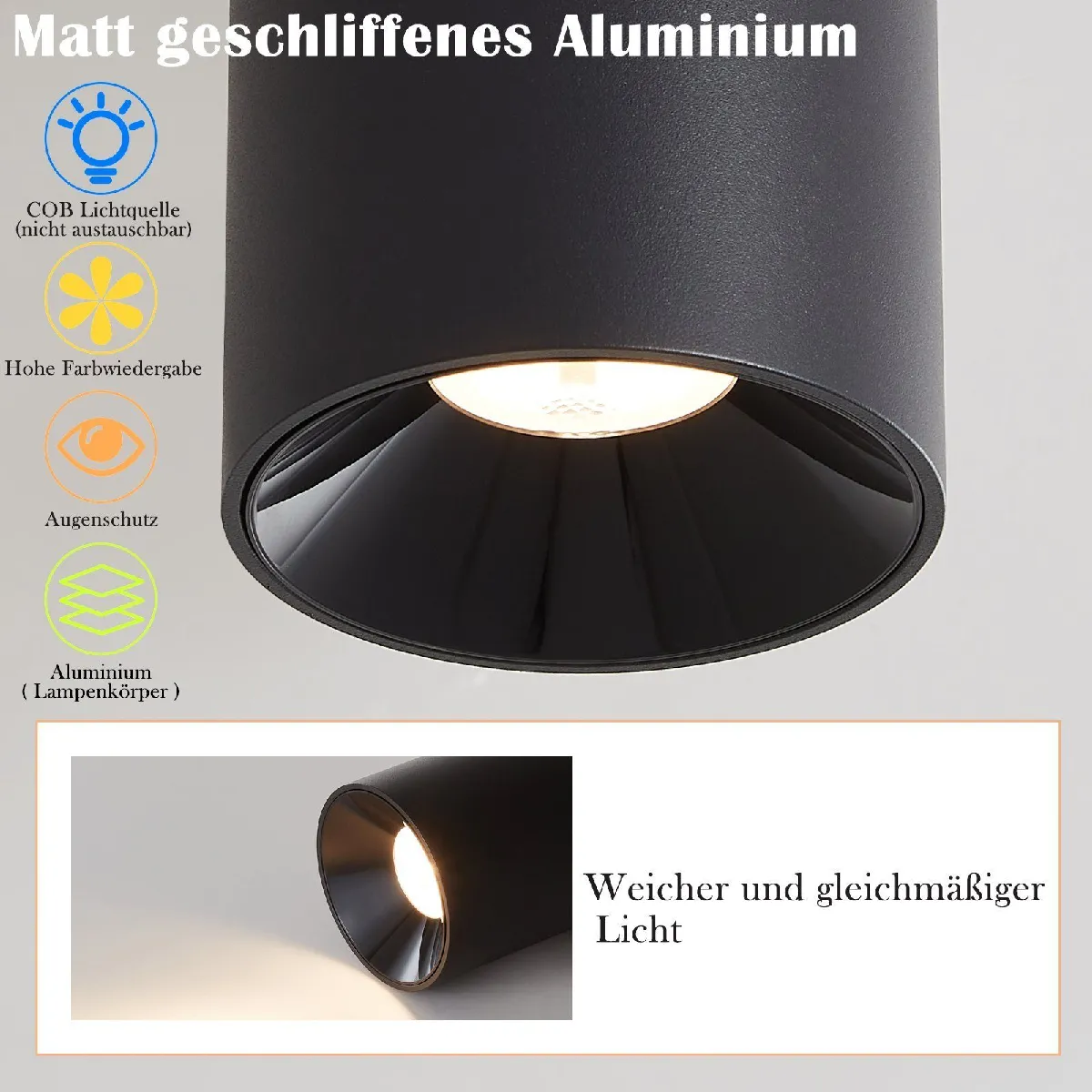 NETTLIFE Spot de plafond LED