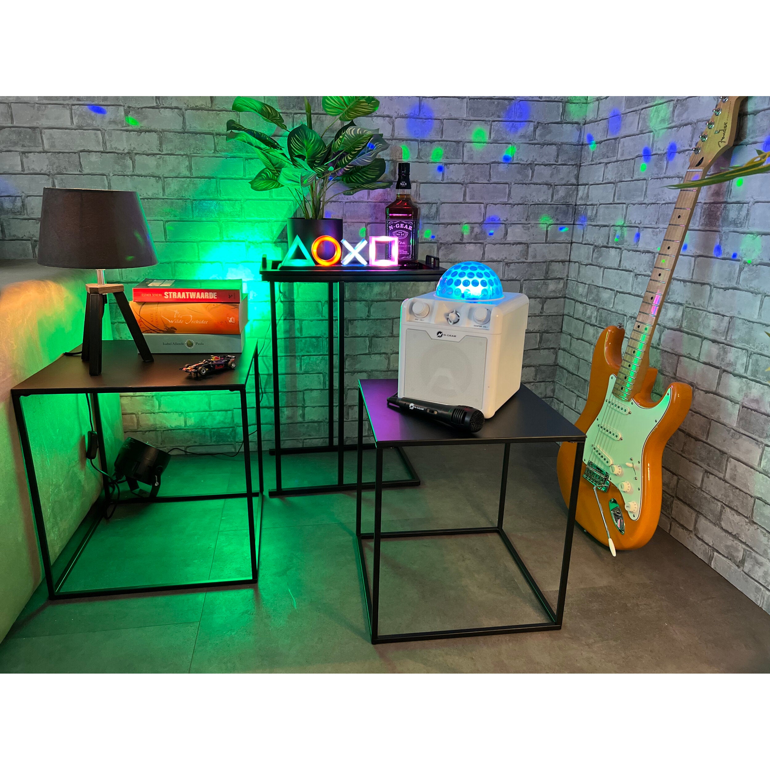 N-Gear Disco Block 410 White mobiele Disco/Karaoke speaker