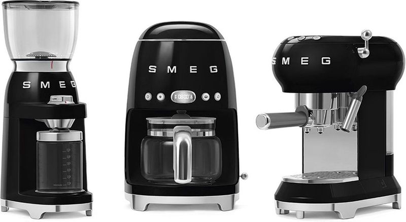 SMEG CGF01BLEU Elektrische koffiemolen Zwart 30 maalstanden