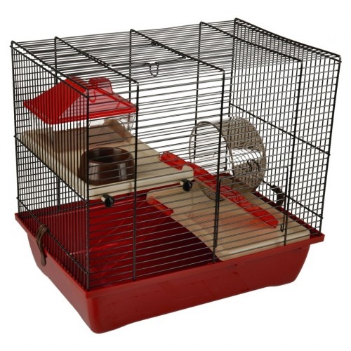 Gaiola vermelha para hamster