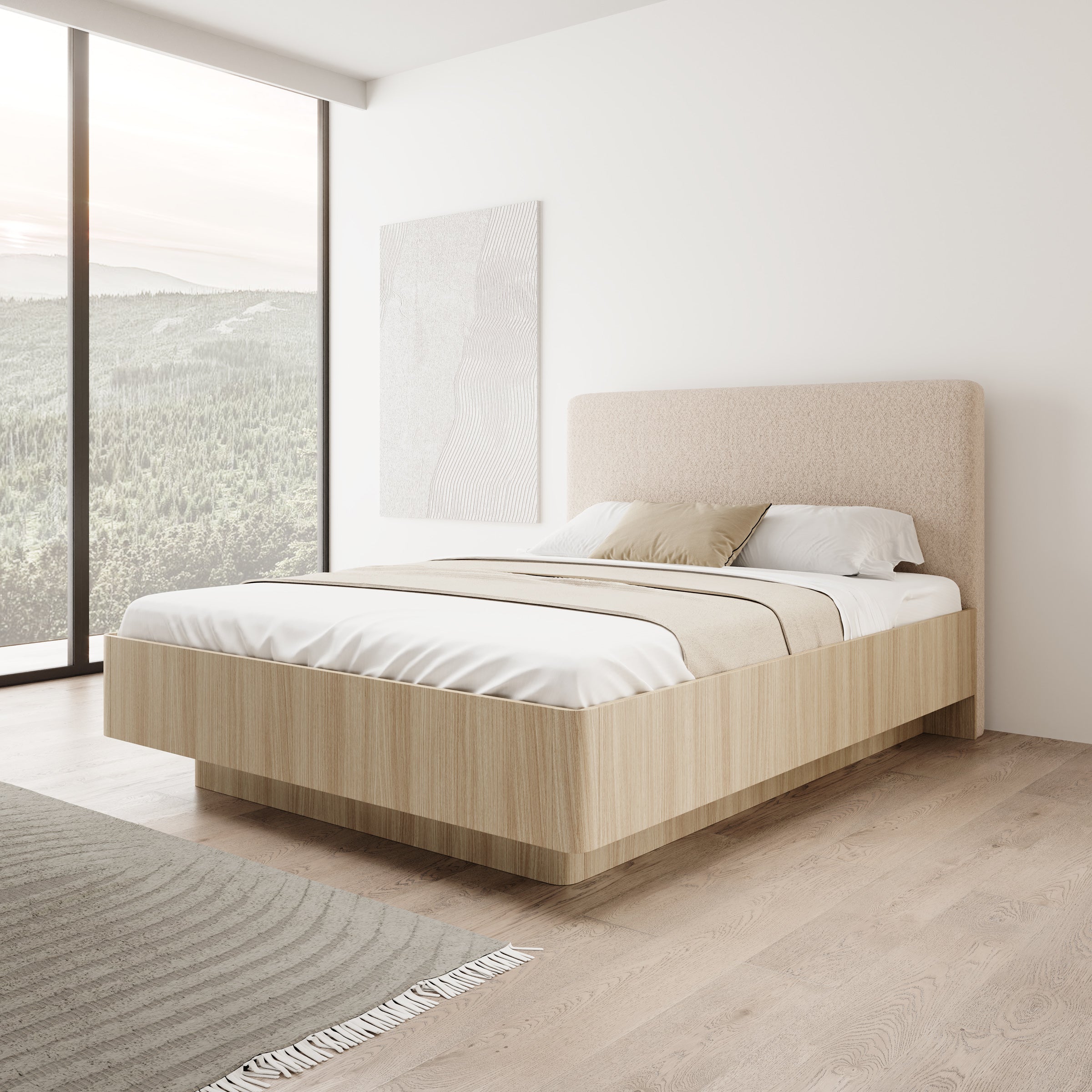 Voorne - Tweepersoonsbed - Eiken - 160x200 cm