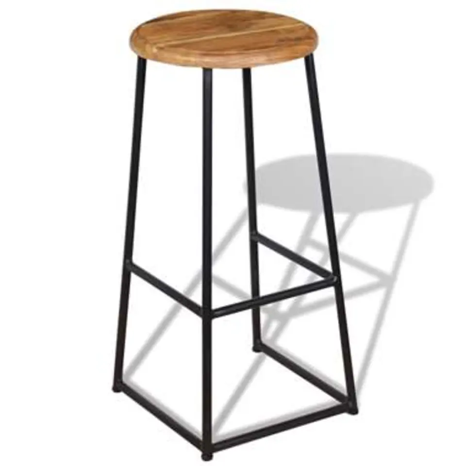 vidaXL - Barkruk - Bruin - Hout - 2 stuks
