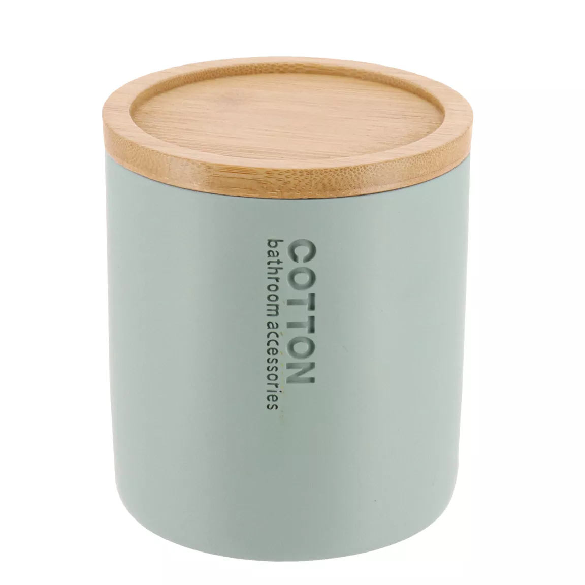 Boite à coton Purebamboo Vert eucalyptus