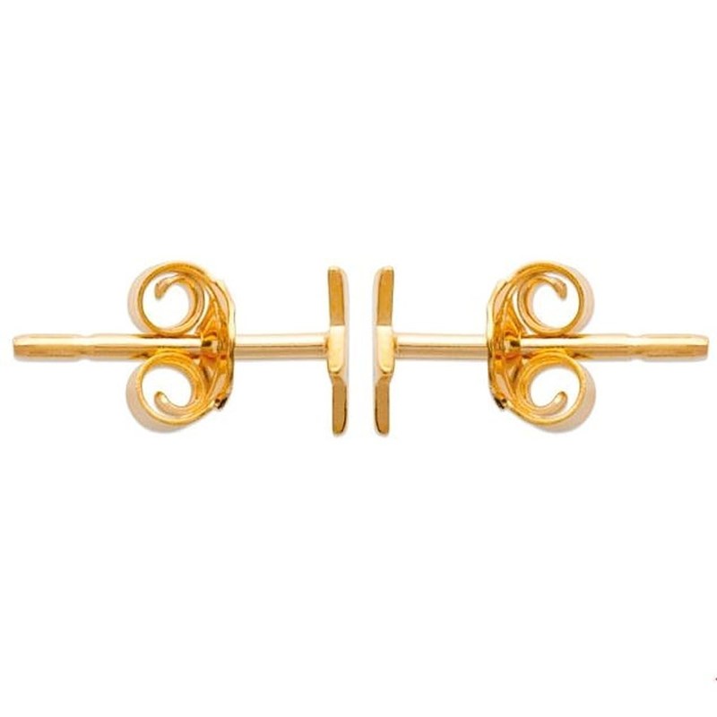 Boucles d'oreilles petite étoile Plaqué OR 750 3 microns