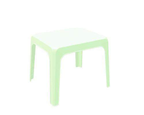 Jan kindertafel van kunststof, 59,7x59,7x53 cm, aquamint