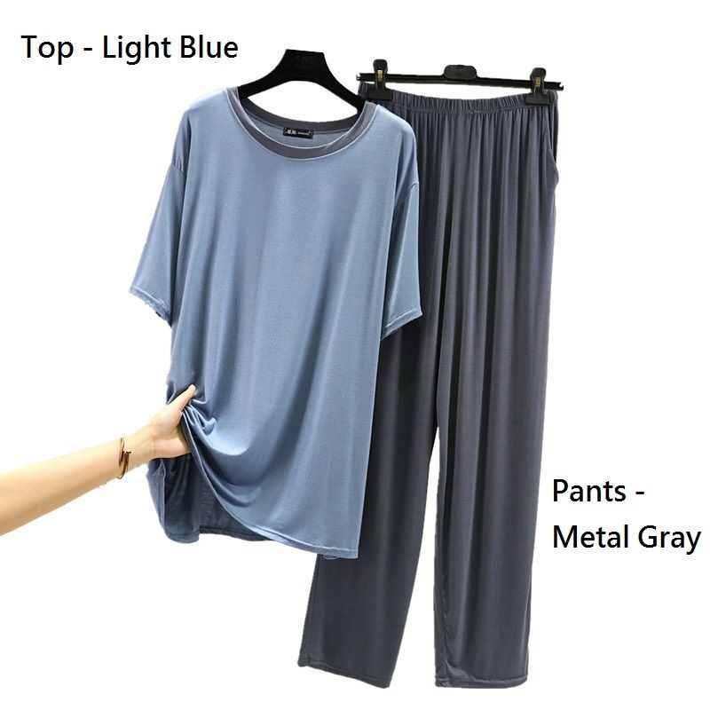KUMI - Pyjamaset: T-shirt met korte mouwen + broek