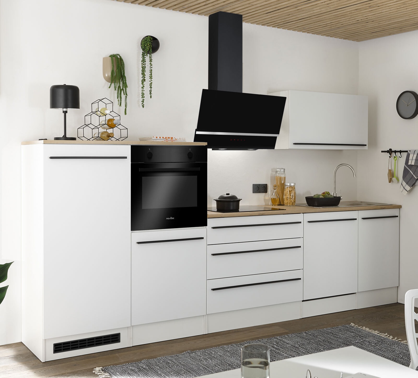 Küchenblock Finn Weiß/Eiche Artisan