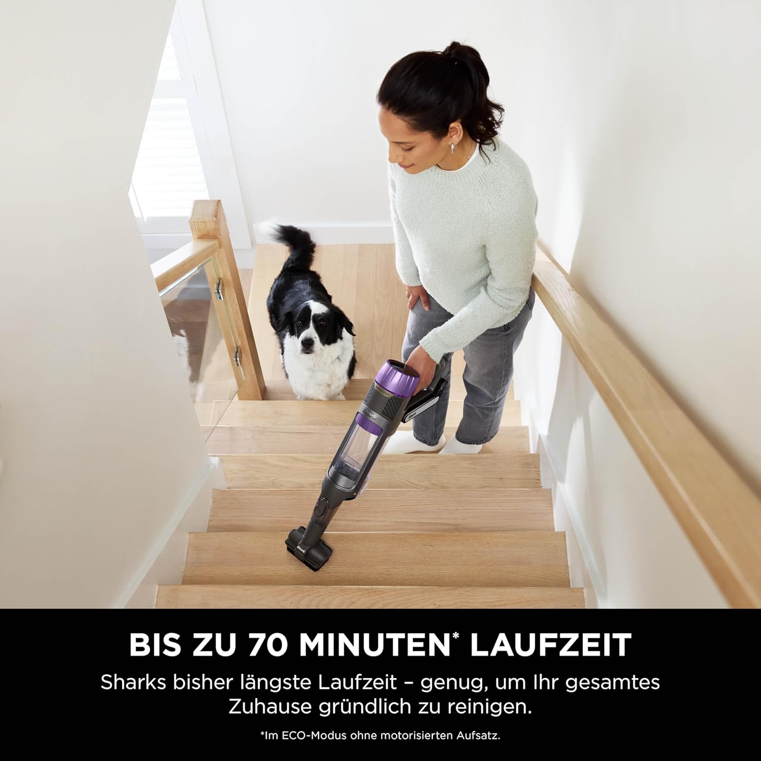 Shark PowerDetect Clean & Empty Akku-Staubsauger für Haustierbesitzer, DuoClean Detect, Reverse Clean, Anti Hair Wrap Plus, Anti Odour, Haustier-, Fugen- & Multi-Oberflächen-Aufsatz, Grau IP3251AMZEUT