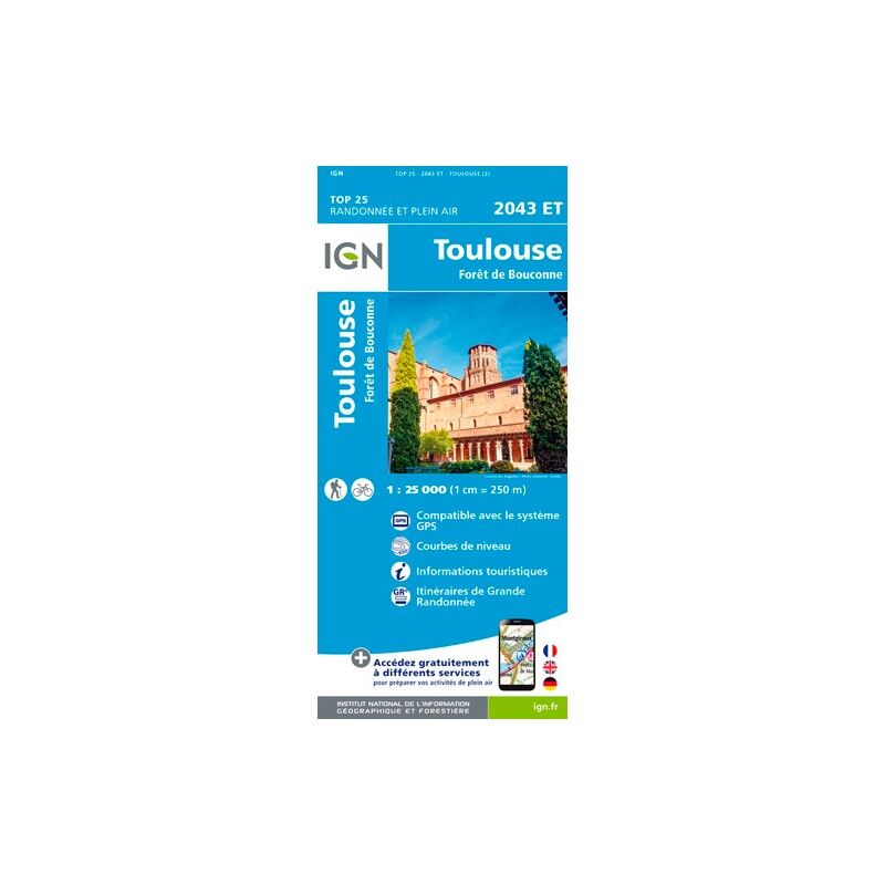Toulouse / Forêt De Bouconne - Carte topographique