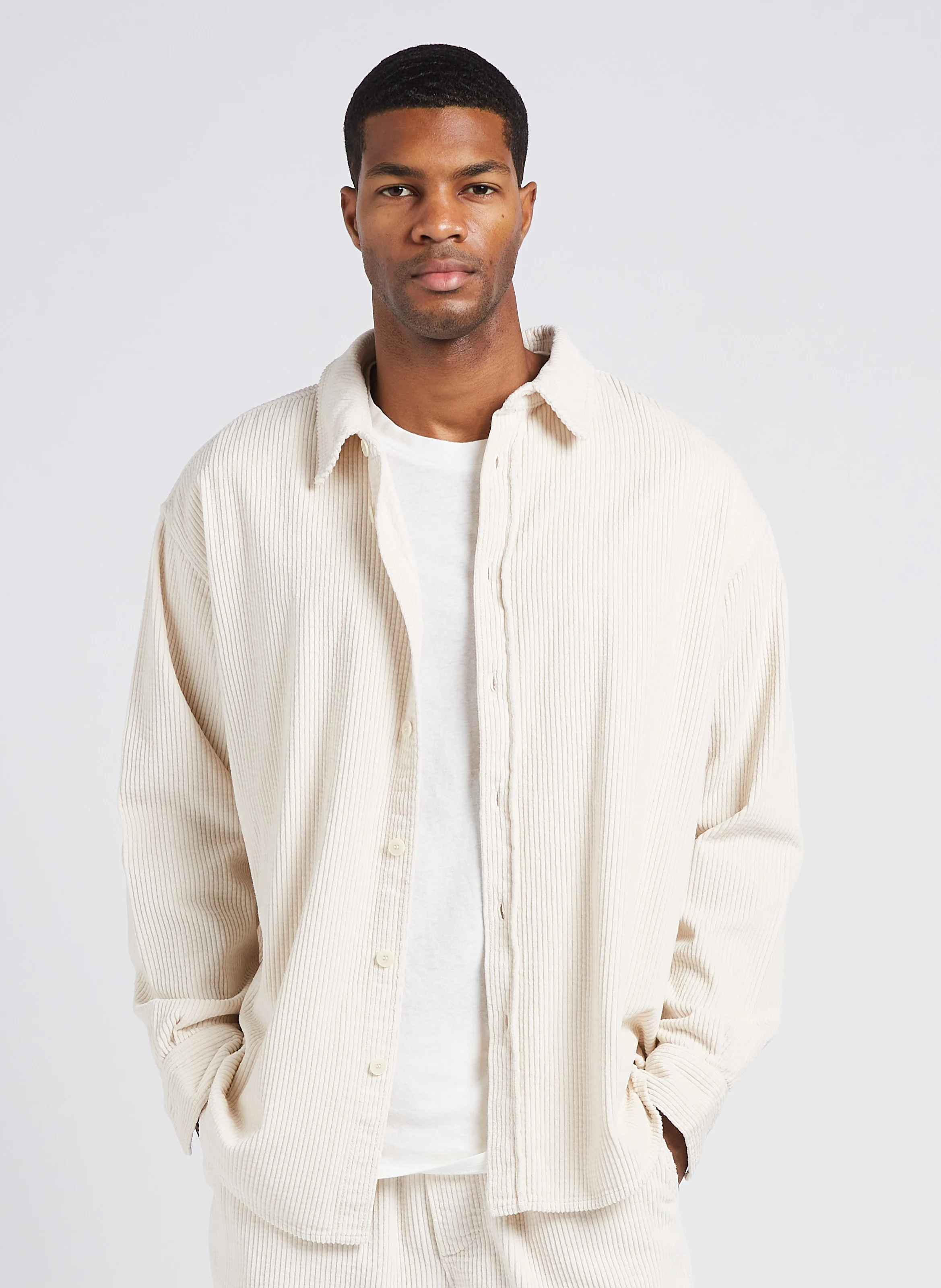 PADOW - Surchemise à col classique en coton | Beige