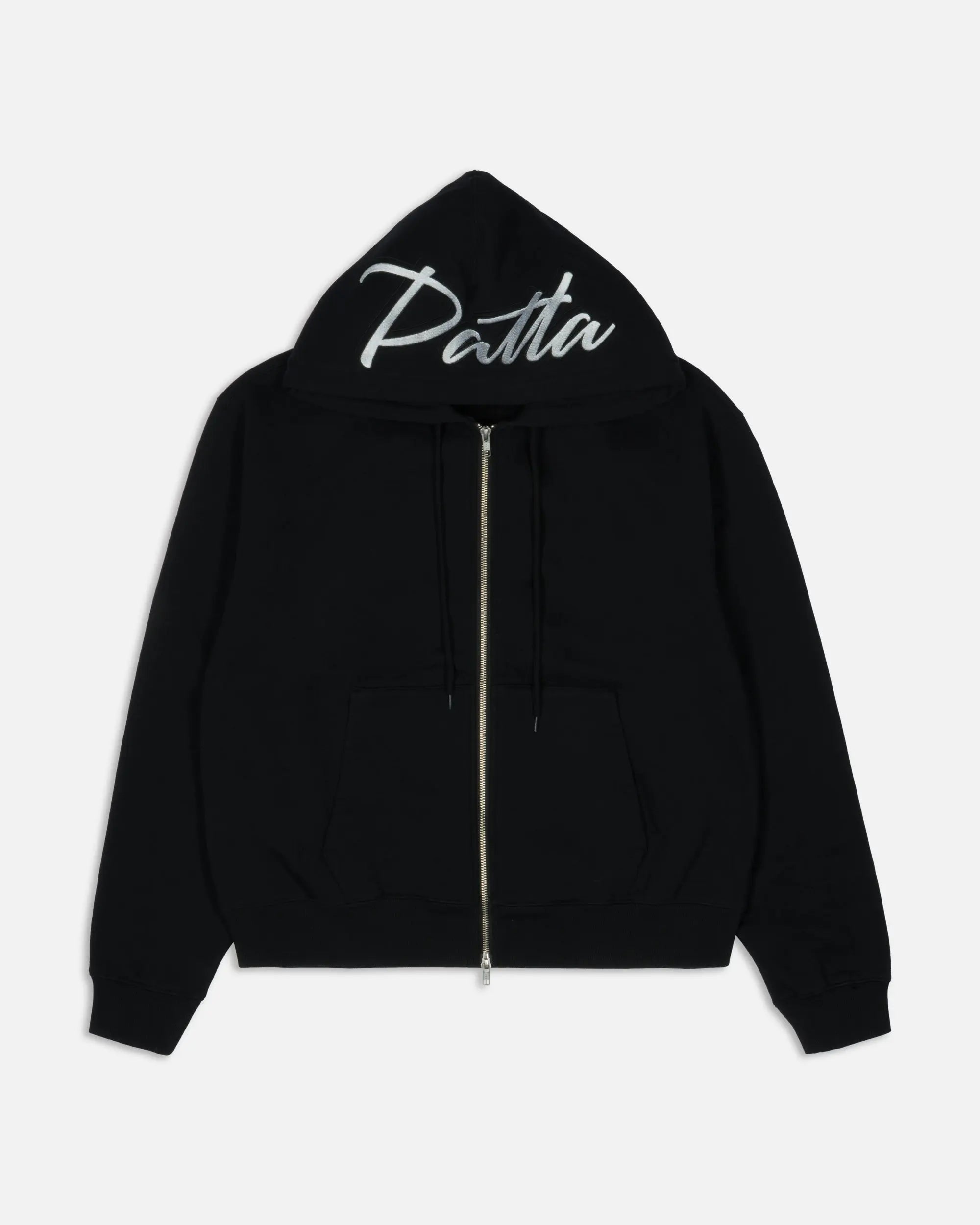 Patta Embro Classic Zip Up Hooded Sweater (Black)