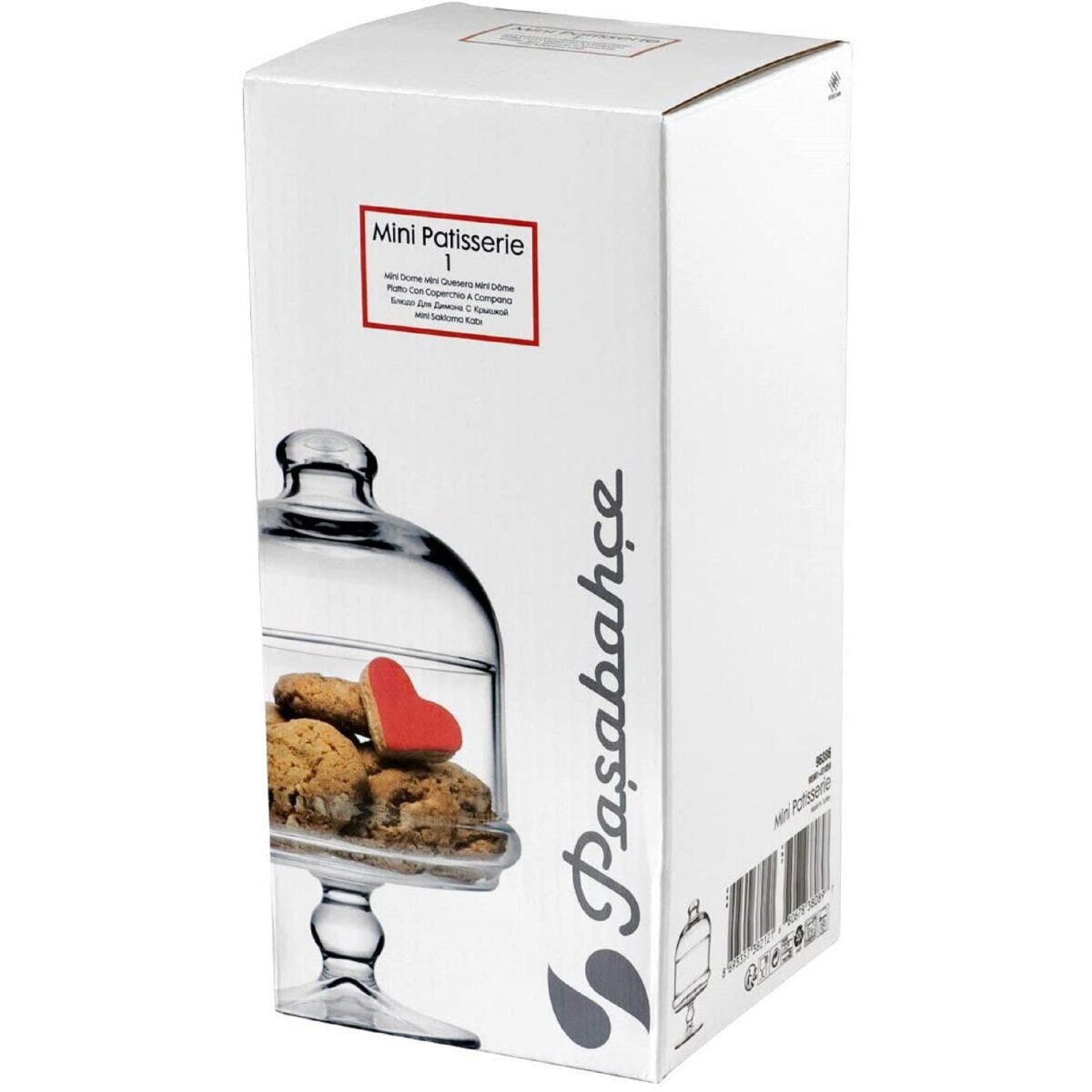 Pasabahce Mini Patisserie mit Haube, aus Glas für Dessert, Pralinen 22