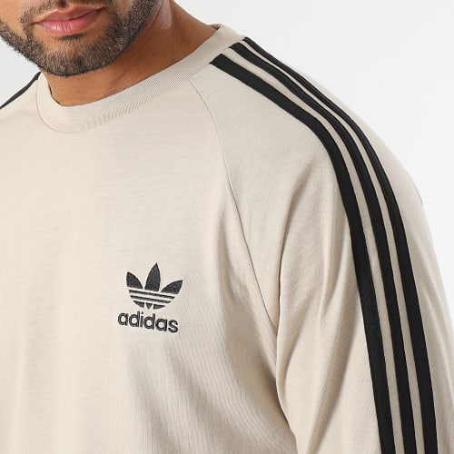 Tee Shirt Manches Longues A Bandes 3 Stripes IM2086 Beige