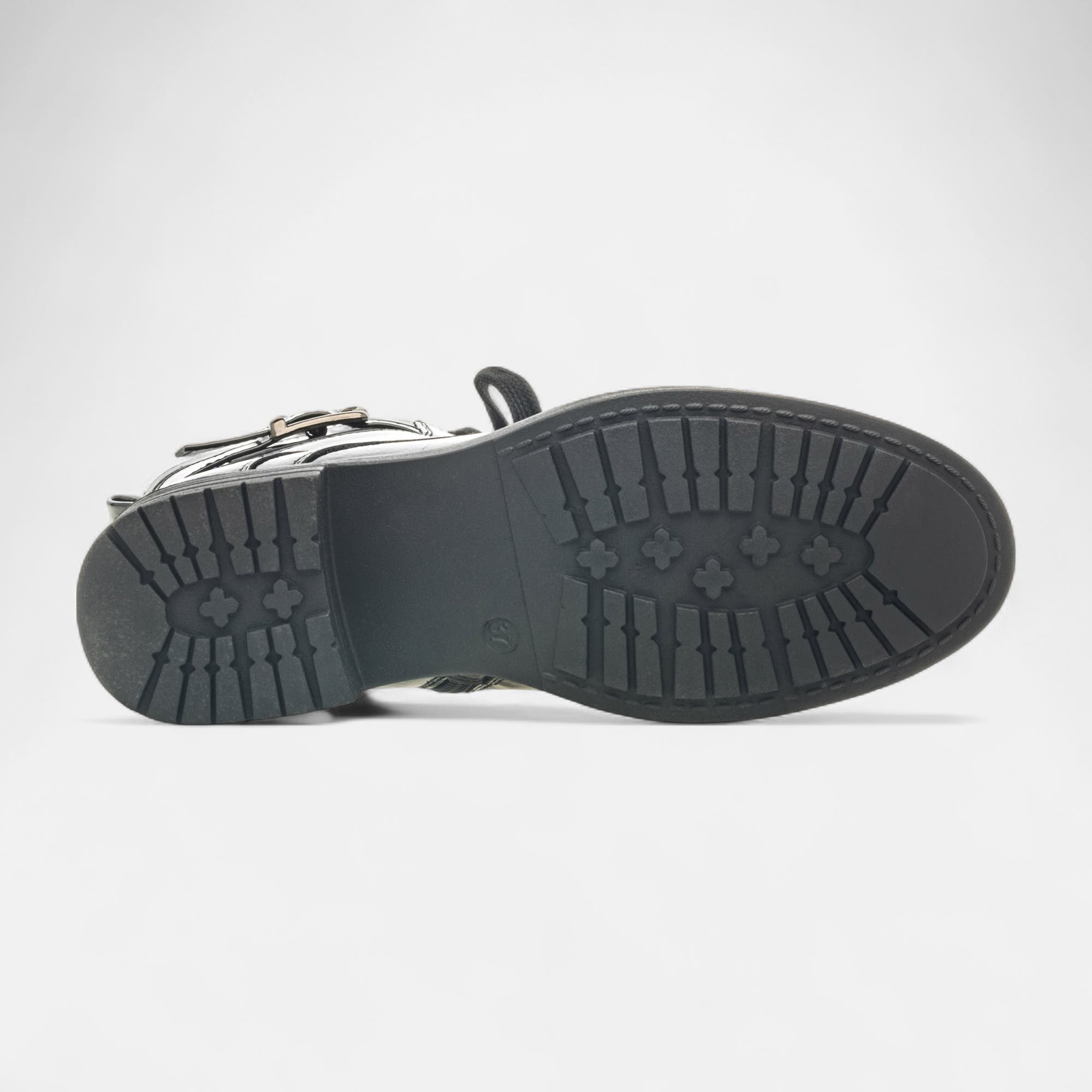 Bottines à lacets Femme noir vernis