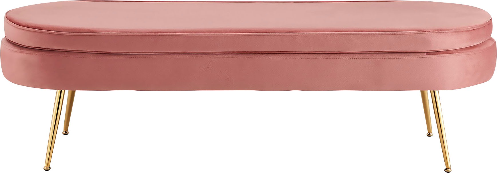 SalesFever Polsterbank »Clam Elegante Bank mit Polsterung« Eleganz in Gold: Breite 142cm