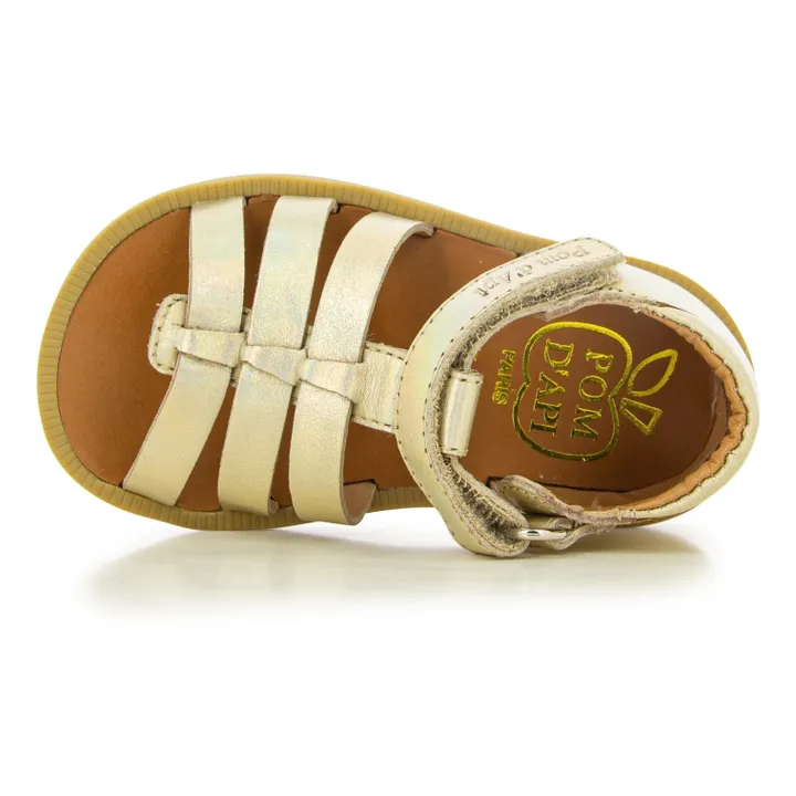 Pom d'Api Sandales Poppy Strap | Doré