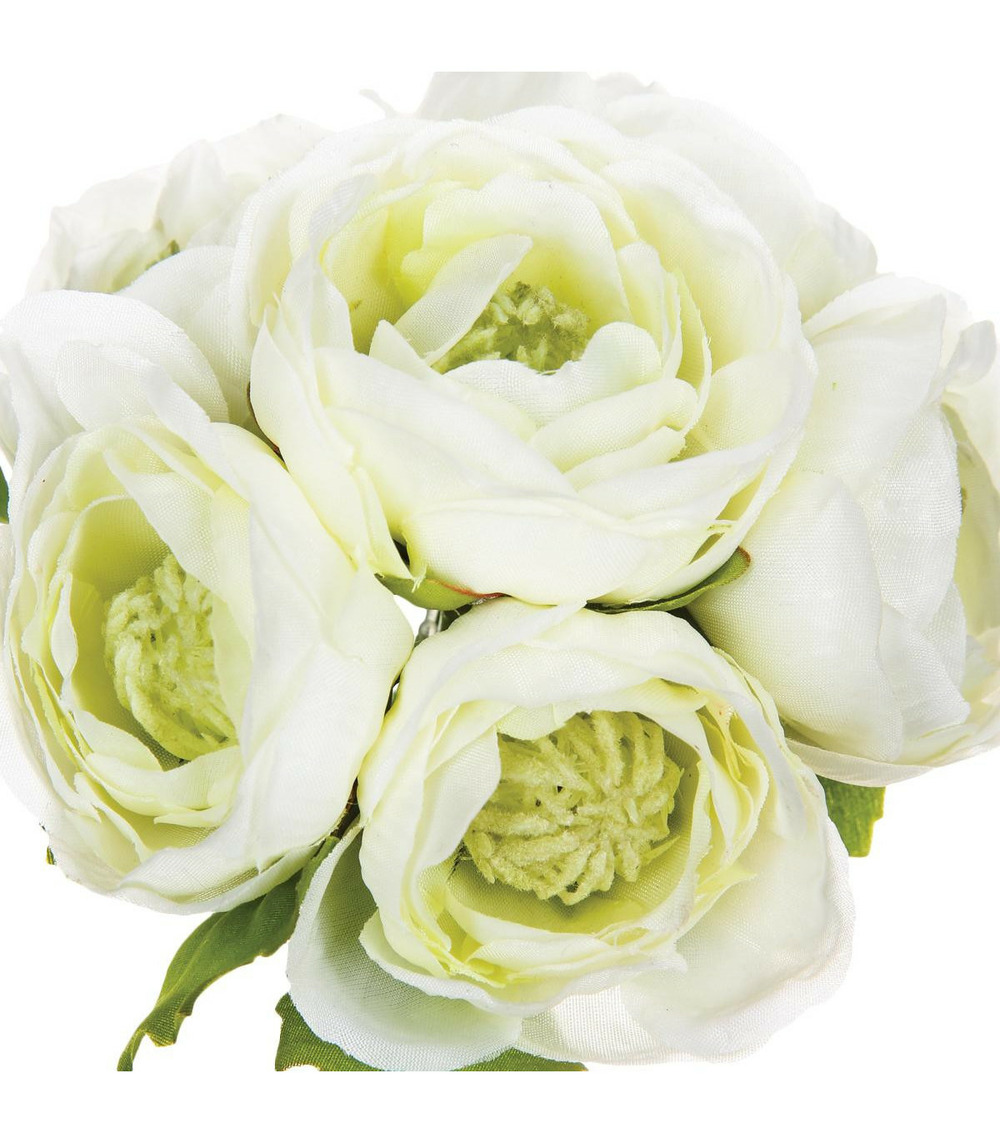 Bouquet de fleurs artificielles 6 renoncules d. 12 x h. 25 cm