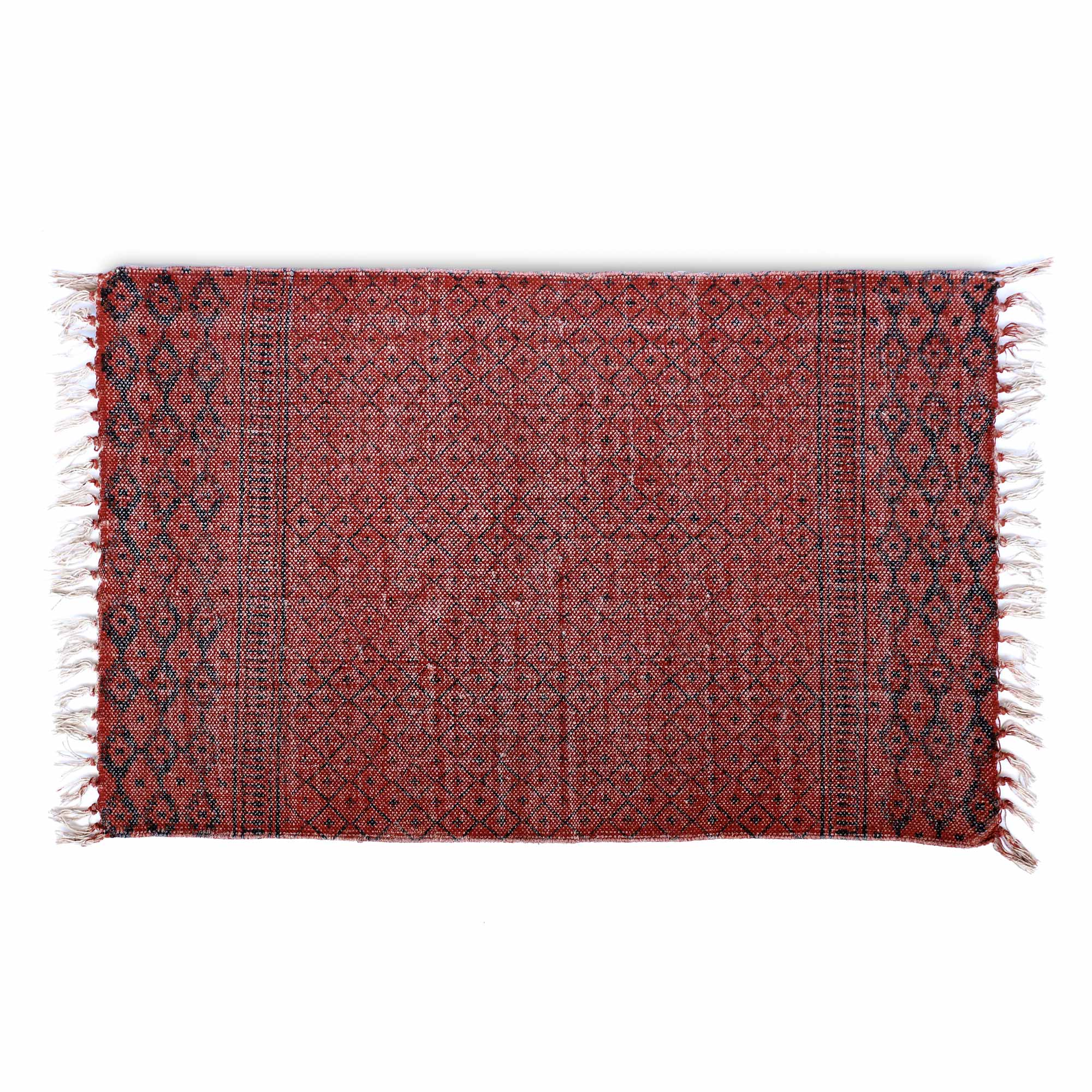 Mini-Rug 'Laya', handbedruckt, B 90 cm, L 60 cm von fischer's lagerhaus