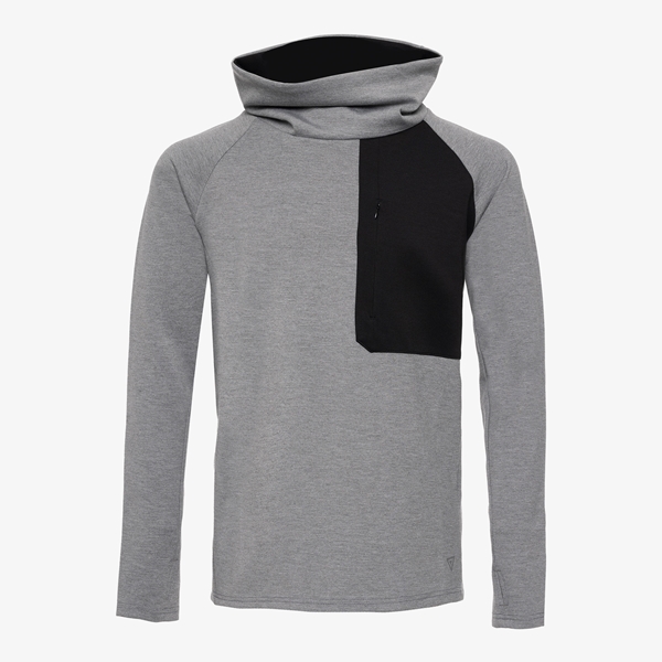 Osaga heren hoodie grijs met zwart detail