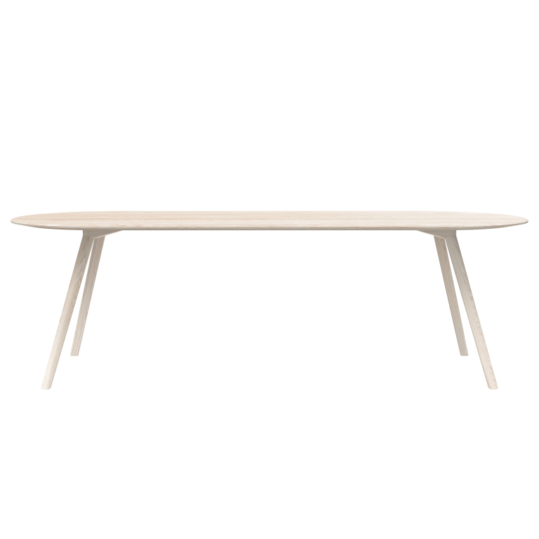 Objekte unserer Tage Meyer tafel ronde hoeken 240x92 waxed essen met wit pigment