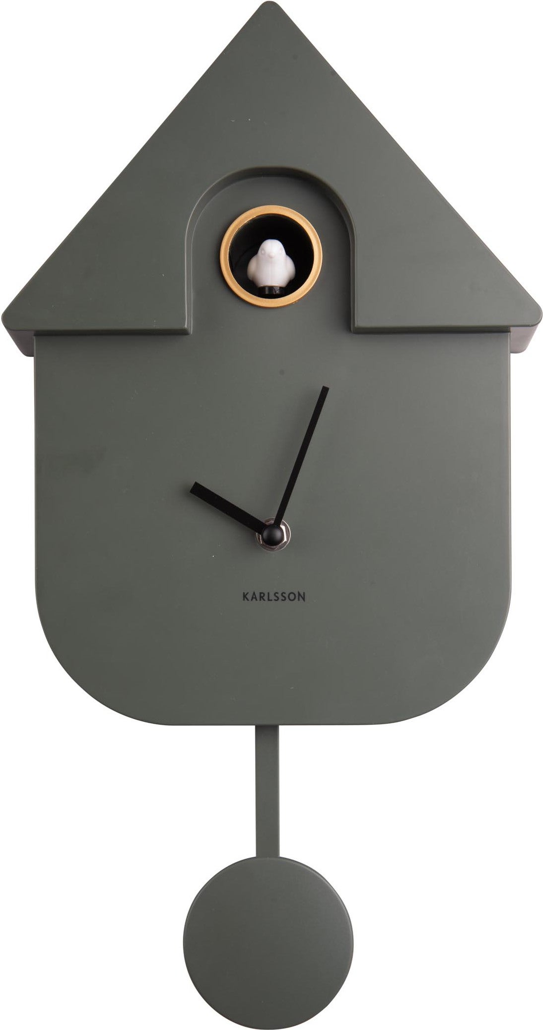 PT Living wandklok Modern Cuckoo groen 41 x 21,5 x 8,5 cm