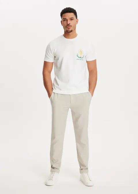 T-shirt met print regatta club off-white (WIT.O)