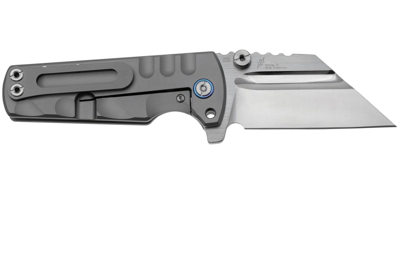 Artisan Cutlery Proponent 1820G-GYS, Satin S35VN, Grey Titanium zakmes, Dirk Pinkerton design