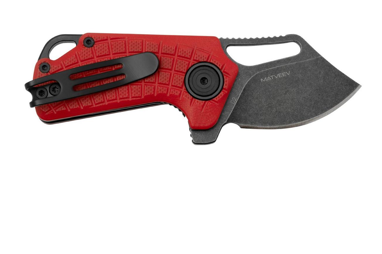 Black Fox Puck BF-761R Blackwashed D2 Red G10, zakmes