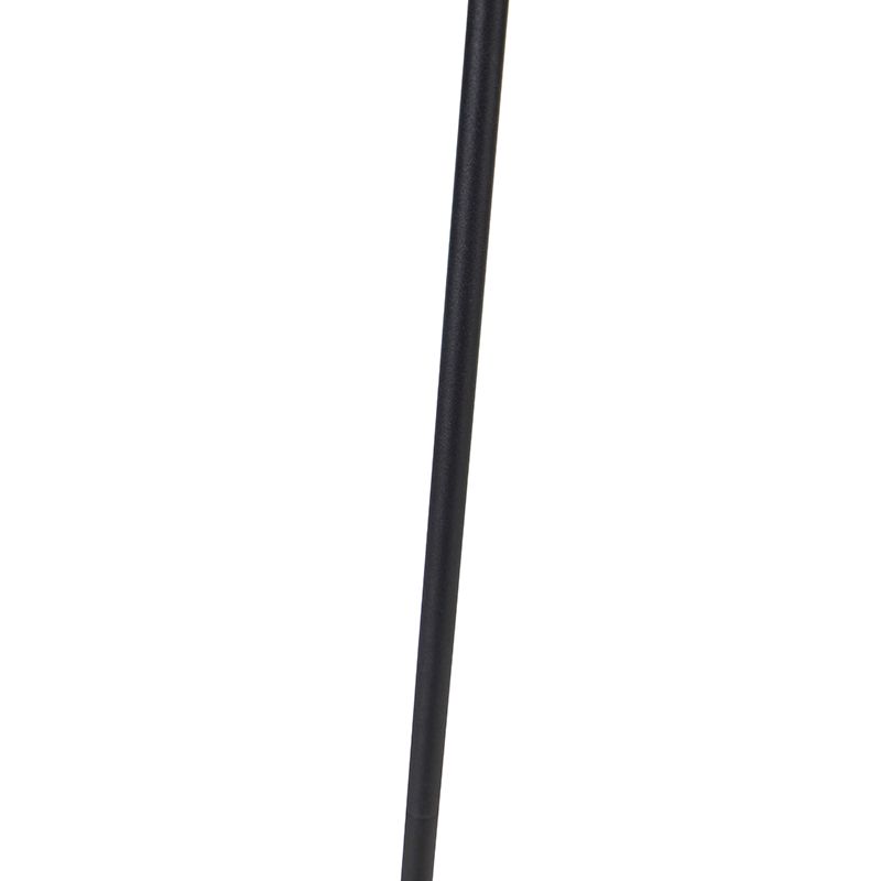 Vloerlamp zwart incl. LED met afstandsbediening - Bumu