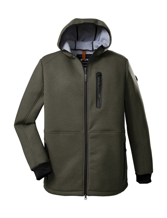 STOY Funktionsjacke »STW 20 MN JCKT« Elastische Scuba-Jacke mit verstellbarer Kapuze