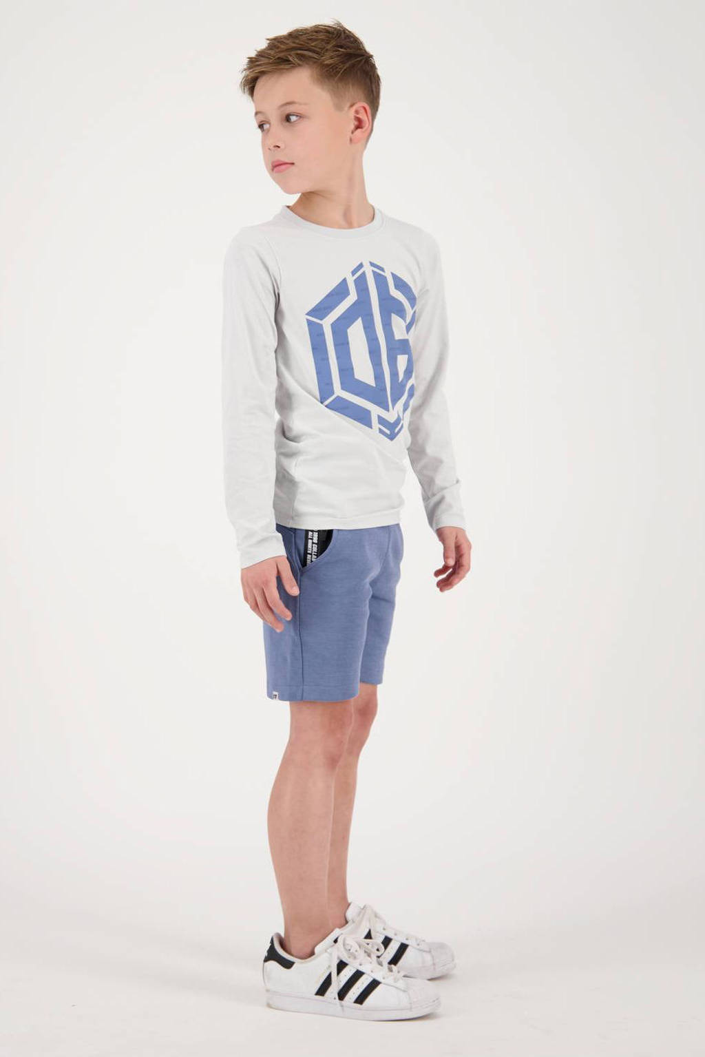 Vingino longsleeve Herol met printopdruk lichtgrijs