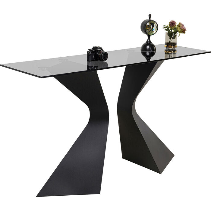 Kare Design Gloria Sidetable 140 Cm Zwart Glas